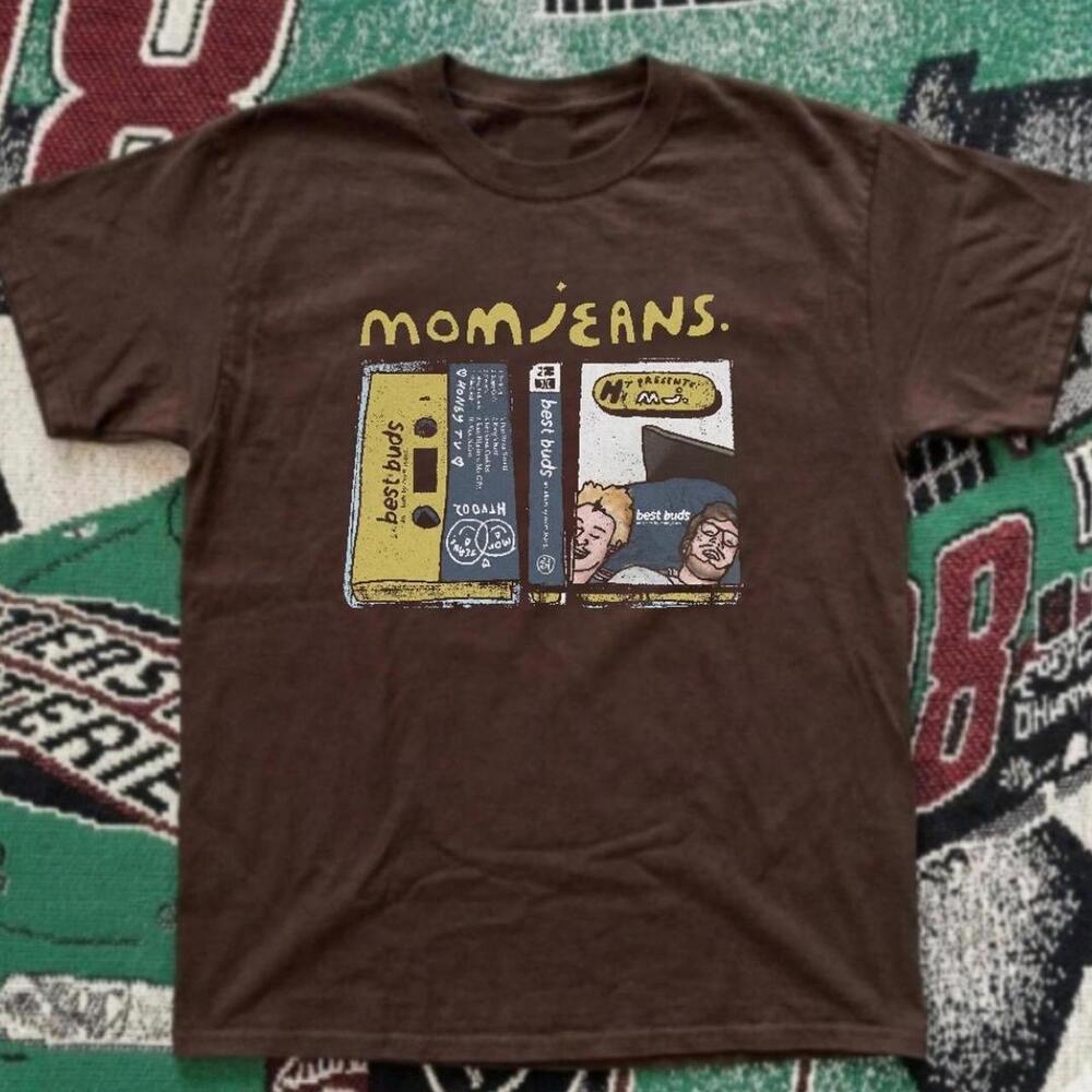 Mom Jeans Cassette Tape Graphic Brown T-Shirt